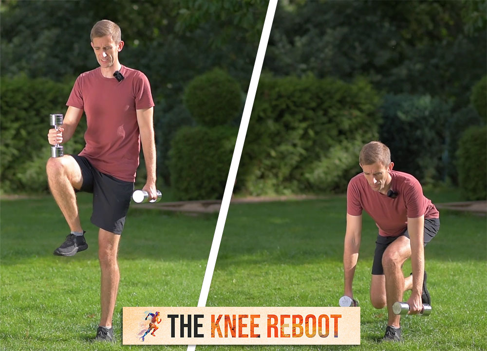 machen Sie diese Knieübung anspruchsvoller mit Gewichten